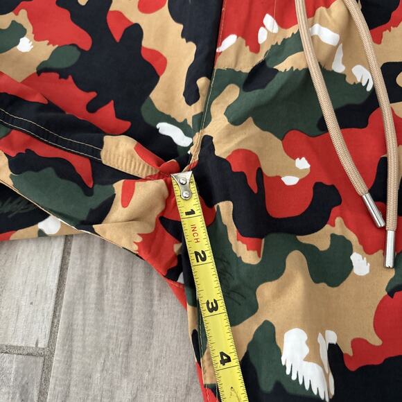 Air JORDAN Flight Heritage Tan Red Green Black Camo Cargo Pocket Pant Men Sz M - Picture 10 of 12